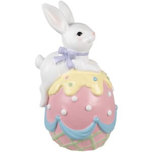 Clayre & Eef Décoration Lapin sur œuf de...