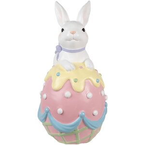 Clayre & Eef Décoration Lapin sur œuf de...