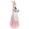 Clayre & Eef Décoration Lapin Beige Rose 22x20x58 cm Polyrésine Figure de Pâques