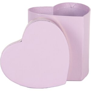 Clayre & Eef 66024PA Boîte cadeau cœur violet or 10x10x10 cm
