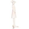 Clayre & Eef Mouton déco blanc rose 6x4x17 cm style campagnard Polyresin