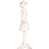 Clayre & Eef Mouton déco blanc rose 6x4x17 cm style campagnard Polyresin