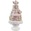 Clayre & Eef 6PR5166 Gâteau de décoration rose blanc Ø 13x27 cm Polyrésine