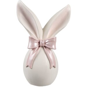 Clayre & Eef Déco Lapin blanc rose 12x8x18 cm...