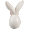 Clayre & Eef Déco Lapin blanc rose 12x8x18 cm Polyrésine Pâques Printemps