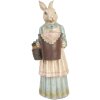 Clayre & Eef Lapin déco Polyrésine Beige Bleu 23x17x46 cm Style vintage