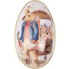 Clayre & Eef Œuf décoratif style campagnard fer blanc bleu 7x11x7 cm