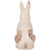 Clayre & Eef Lapin déco Beige Rose Céramique de style rustique 16x12x28 cm