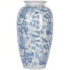 Clayre & Eef 6CE2103 Vase en céramique blanc-bleu Ø 19x37 cm