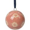 Clayre & Eef 6CE2104S Décoration Boule Ø6 cm Céramique Boule décorative Rose Beige