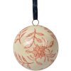 Clayre & Eef Boule de décoration Ø 6 cm Beige Rose Boule de céramique vintage