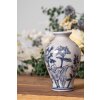 Clayre & Eef 6CE2078 Vase Blanc-Bleu Ø 9x15 cm Céramique Design Vintage