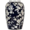 Clayre & Eef 6CE2082 Vase bleu-blanc Ø 20x31 cm Céramique style rétro vintage