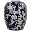 Clayre & Eef 6CE2083 Vase bleu et blanc Ø 24x30 cm Céramique style rétro vintage