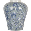 Clayre & Eef 6CE2084 Vase Céramique Bleu-Vert Ø 21 cm Hauteur 26 cm