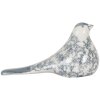 Clayre & Eef Décoration oiseau blanc-bleu 25x11x13 cm Céramique style vintage