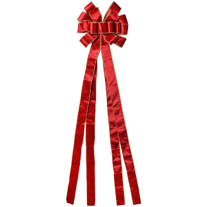 Clayre & Eef 65975R Noeud décoratif rouge-or 33x135 cm