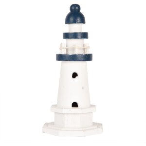 Clayre & Eef Phare décoratif blanc bleu...