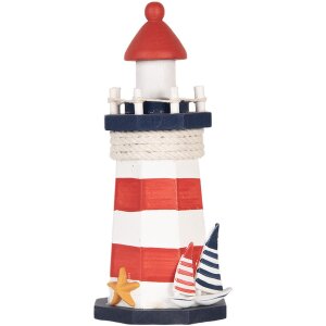 Clayre & Eef Phare déco 6H2408 Blanc Rouge...