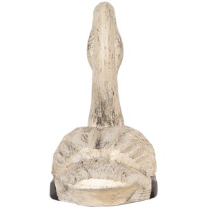 Clayre & Eef Cygnes déco Set 2 figures Style antique Beige Noir