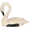 Clayre & Eef Cygnes déco Set 2 figures Style antique Beige Noir