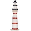 Clayre & Eef Phare décoratif blanc-rouge Ø 15x48 cm MDF bois