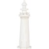 Clayre & Eef Phare décoratif blanc Ø 10x32 cm Décoration maritime style maison de campagne