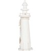 Clayre & Eef Phare décoratif blanc Ø 10x32 cm Décoration maritime style maison de campagne