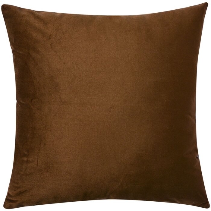 Clayre & Eef Housse de coussin Marron 45x45 cm style campagnard Matière synthétique