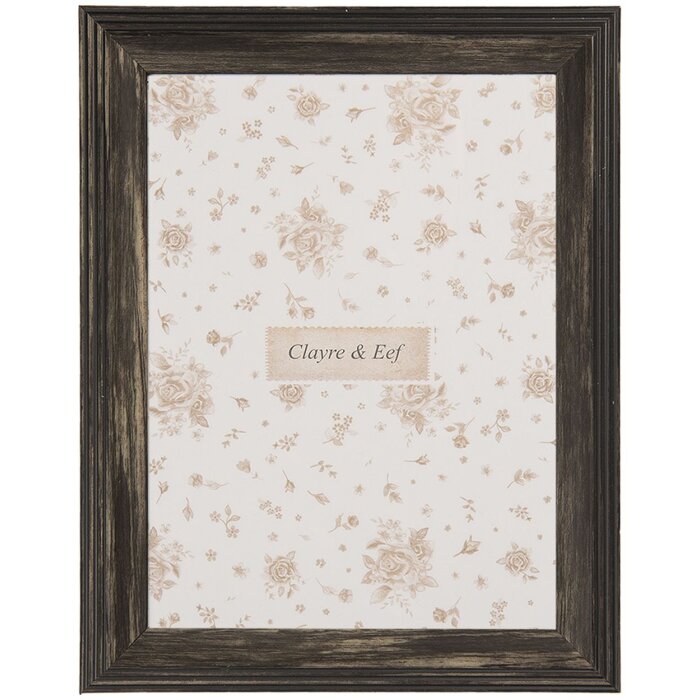 Clayre & Eef Cadre photo 2F1269S Noir 10x15 cm MDF Verre Style Boho