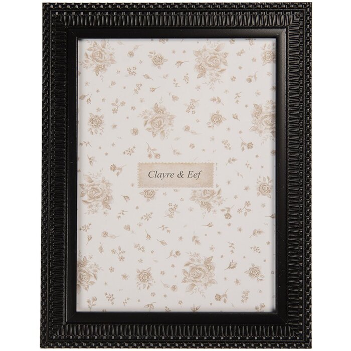 Clayre & Eef Cadre photo 2F1270L Noir 19x1x24 cm pour photos 15x20 cm