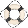 Clayre & Eef 66068 Décoration Bouée de sauvetage blanc bleu Ø 31x6 cm
