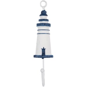 Clayre & Eef 66070BL Crochet mural phare métal...