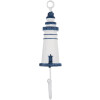 Clayre & Eef 66070BL Crochet mural phare métal bois blanc bleu 4x4x18 cm