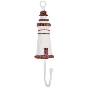 Clayre & Eef 66070R Crochet mural phare bois...