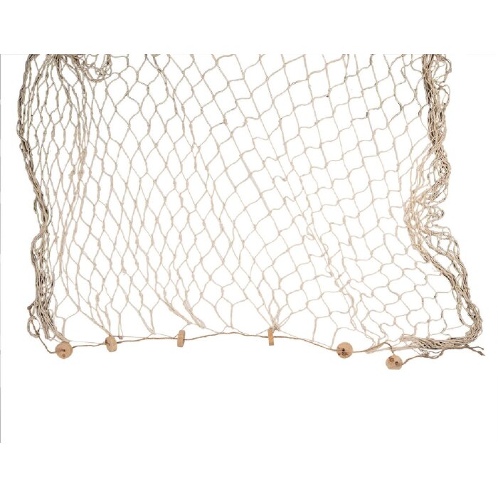 Clayre & Eef 66072 Décoration Filet de pêche Beige 200x400 cm style rustique