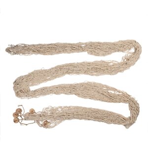 Clayre & Eef 66072 Décoration Filet de pêche Beige 200x400 cm style rustique