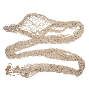 Clayre & Eef 66072 Décoration Filet de pêche Beige 200x400 cm style rustique
