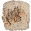 Clayre & Eef 66072 Décoration Filet de pêche Beige 200x400 cm style rustique