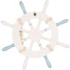 Clayre & Eef 6H2403 Décoration Volant de direction Blanc Bleu 34 cm Bois MDF