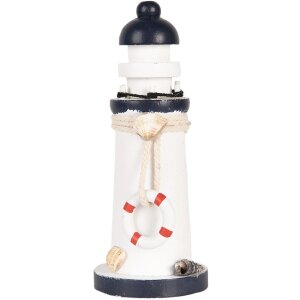 Clayre & Eef Phare Déco Blanc Bleu MDF...