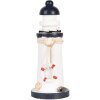 Clayre & Eef Phare Déco Blanc Bleu MDF Ø 6 x 15 cm Décoration Maritime