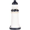 Clayre & Eef Phare Déco Blanc Bleu MDF Ø 6 x 15 cm Décoration Maritime