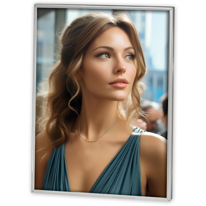 Cadre photo ZEP 120S22 argent brillant 13x18 cm métal verre clair dos velours
