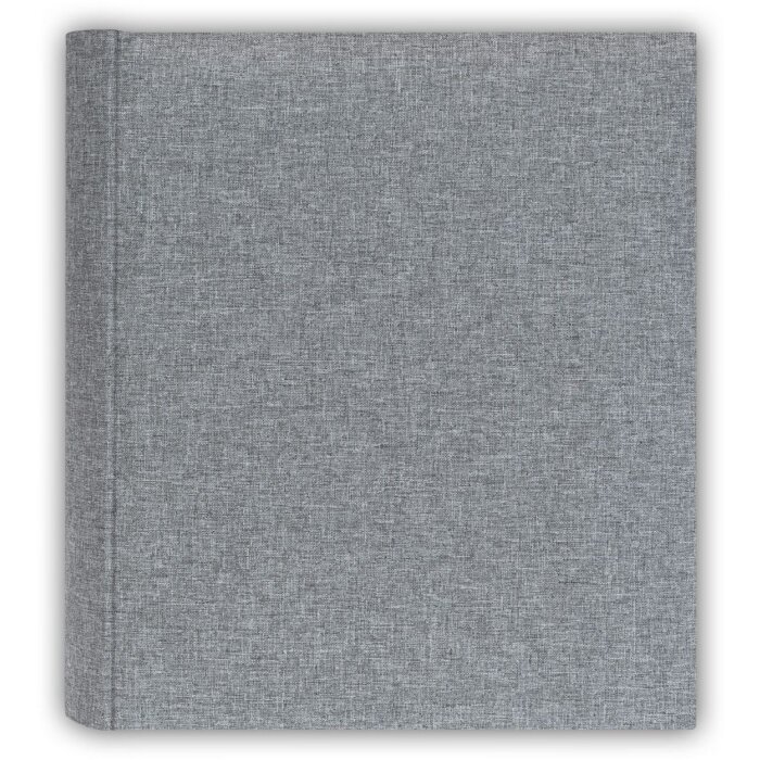 ZEP Album photo autocollant Siviglia gris 27x32 cm Cahier à anneaux couverture lin