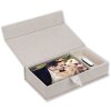 Boîte à photos USB ZEP Lodi Beige Toile 23x12,5x5 cm sans clé USB