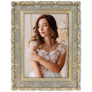 ZEP cadre photo polyrésine Valbonne 20x25 cm gris or