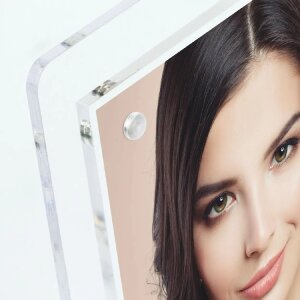 ZEP Acrylique Porte-cartes de visite Cadre magnétique Lowell 10x15 cm Transparent