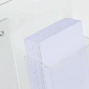 ZEP Acrylique Porte-cartes de visite Cadre magnétique Lowell 10x15 cm Transparent