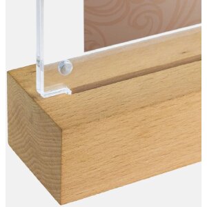 Cadre acrylique ZEP avec socle en bois Lumière LED New York N 10x15 cm Magnetic Frame